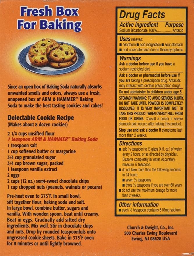 Arm En Hamer Baking Soda Natron 454 G Amazon Nl