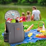 Tydi Cooler Backpack Insulated 30L Grey – Picnic Camping Hiking Rucksack view 6