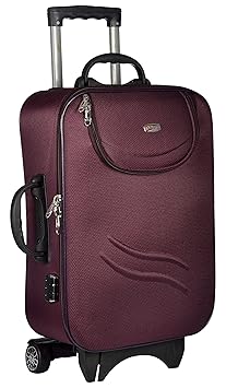 TREKKER Polyester 62 Cms Purple Soft Sided Suitcases & Trolley Bags