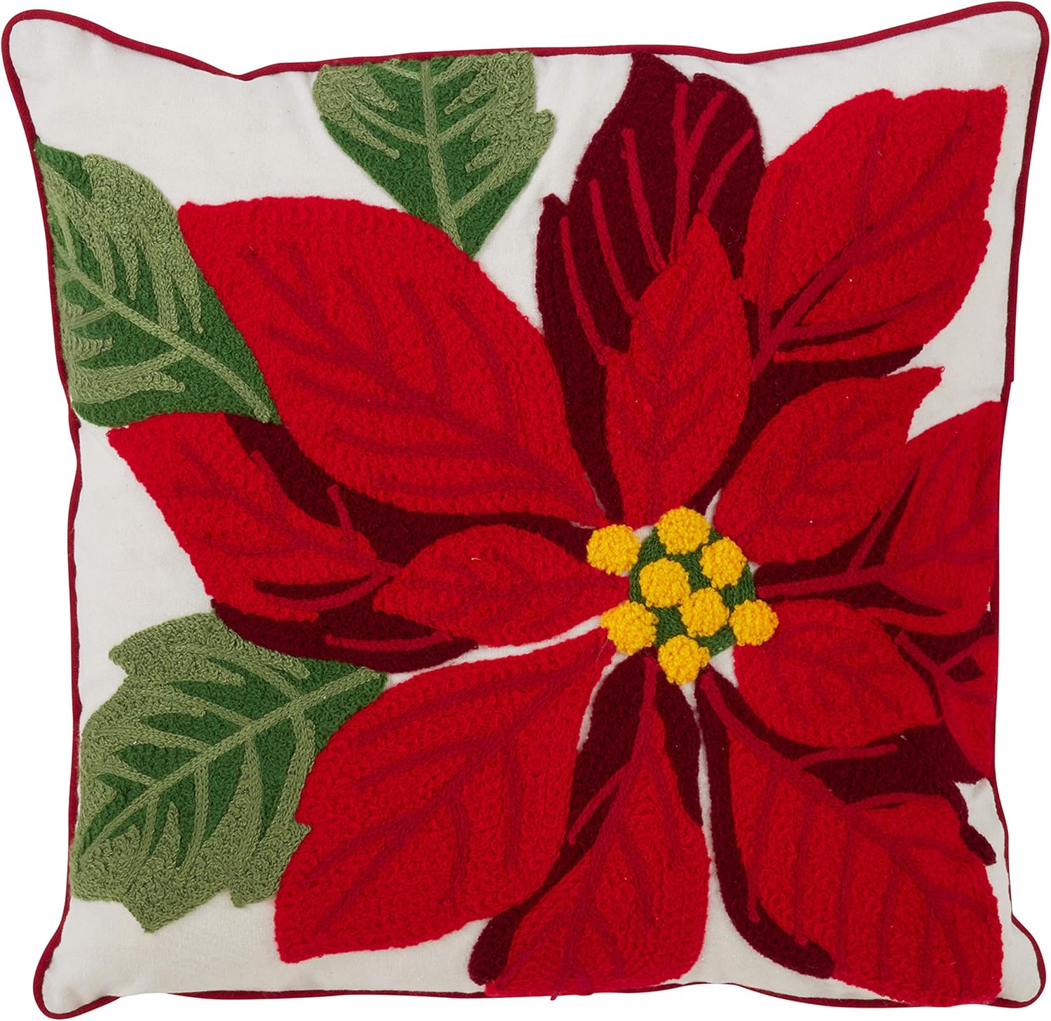 Stella Di Natale Wikipedia.Amazon Com Saro Lifestyle Stella Di Natale Collection Down Filled Poly Blend Throw Pillow With Poinsettia Design 16 Multi Home Kitchen