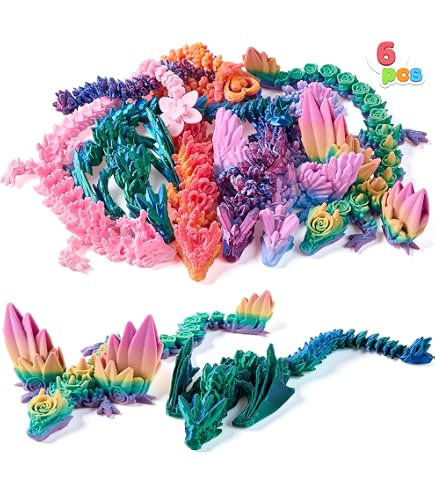Playtastic figurine de dragon miniature: Set de 4 œufs de dragon imprimés en 3D avec mini-figurines de dragon, 12,7 cm. (cerfs-volants