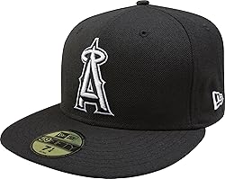 MLB Anaheim Angels Black with White 59FIFTY Fitted