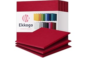 Ekkogo Acoustic Panels 12-Pack Soundproof Wall Panels 12"X12"X0.4" Sound Panels High Density Sound Dampening Panels - [Candy 