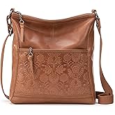 The Sak Womens Iris Crossbody in Leather Casual Purse With Adjustable Strap Zipper Pockets