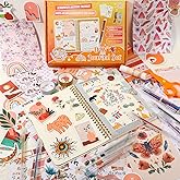 DIY Journal Kit for Girls Birthday Gifts Age of 8-15 Years Old and Up Stationery Scrapbook Diary Art Crafts Supplies Toy Set for Tweens Teens Organizer Planner Writing Stuff Aesthetic Gift Idea (Multicolor Bohemia)