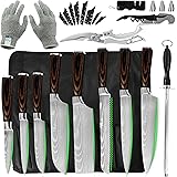 FULLHI Knife Set, 15pcs Japanese Knife Set with