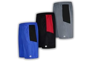 Boys Premium Active Athletic Performance Shorts with Pockets - 3 Pack