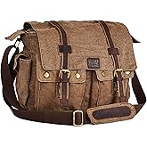 LEATHER VILLAGE Canvas Messenger Shoulder Bag for Men & Women – Stylish Crossbody Satchel for Office, Travel & Daily Use