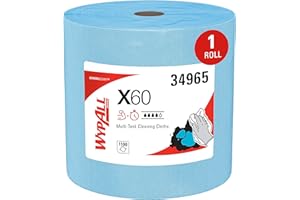 WypAll® General Clean X60 Multi-Task Cleaning Cloths (34965), Jumbo Roll, Blue, 1100 Sheets/Roll, 1 Roll/Case