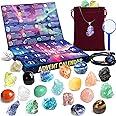 ZIZZ Advent Calendar 2025 Christmas - 24 Days Natural Rock Crystal Christmas Countdown Calendar for Kids Boys Girls Geology S