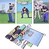 DUNGGLE Golf Towel 3 Pcs Funny Golf Club Clean Set for Golf Bags with Clip, Funny Gifts for Golf Fans