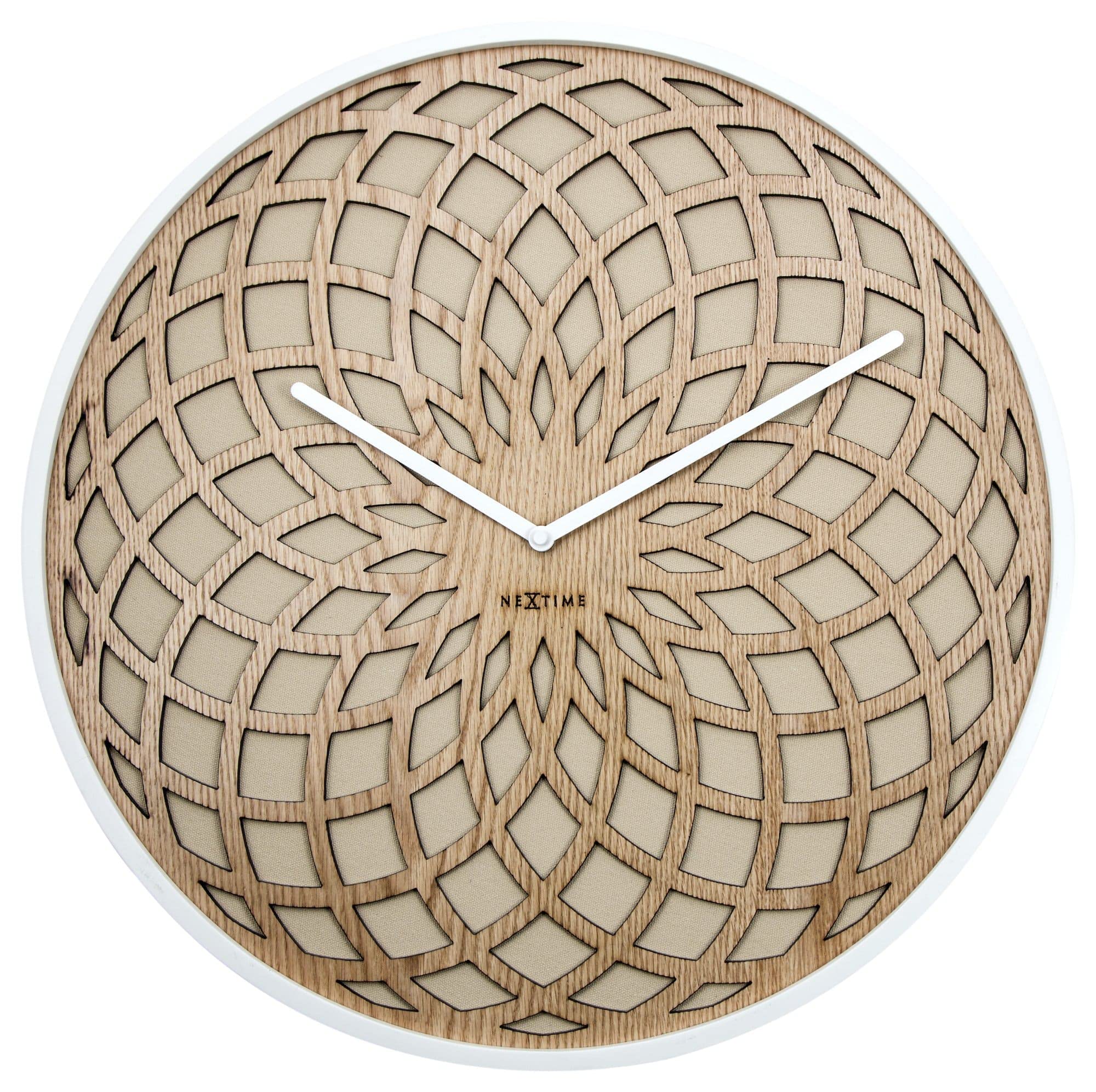 NexTime big wall clock "SUN", very silent, round, made of wood, ø 50 cm
