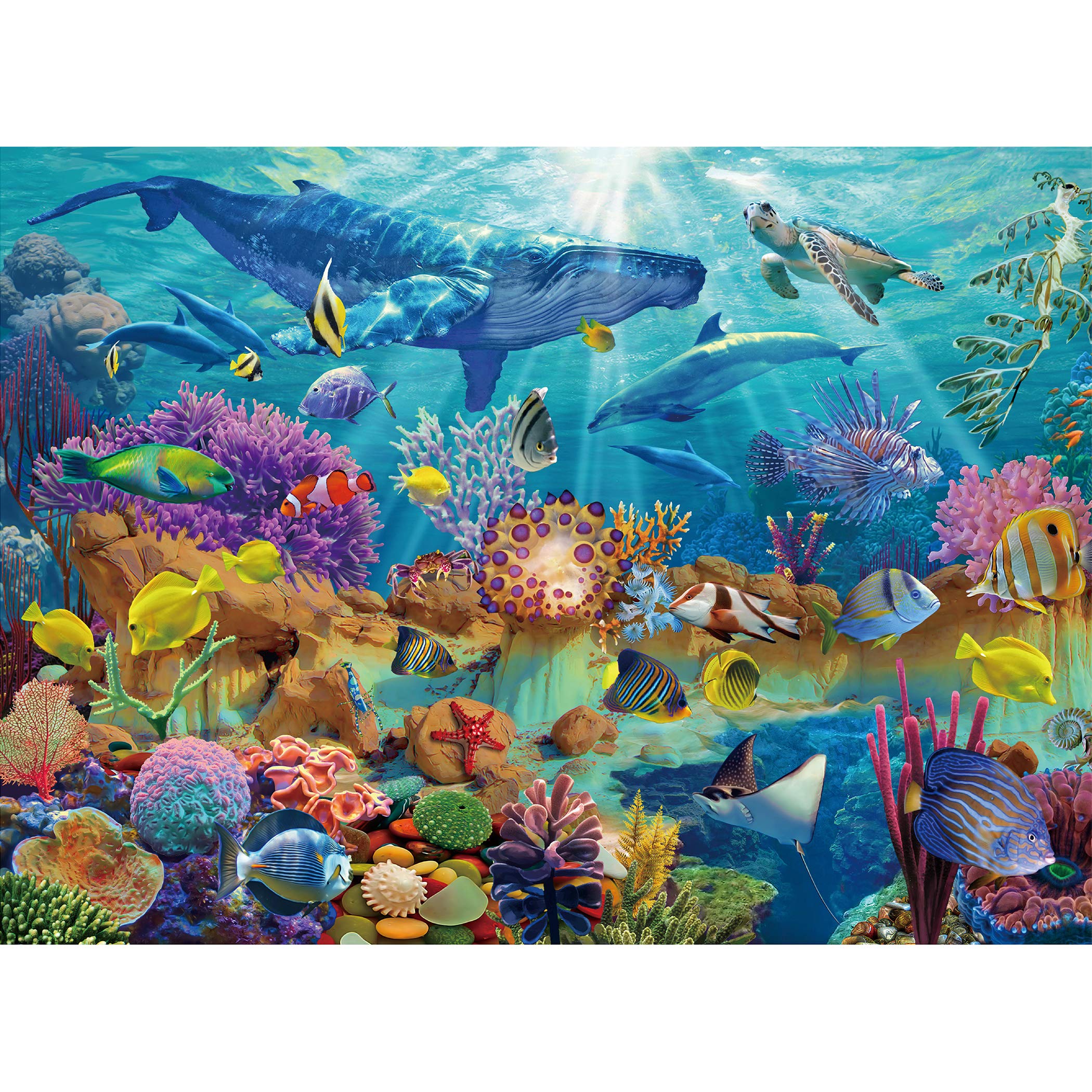 Becko US Puzzles for Adults Jigsaw Puzzles 500 Pieces Puzzles for Adults - Undersea World Underwater Paradise Ocean Scene