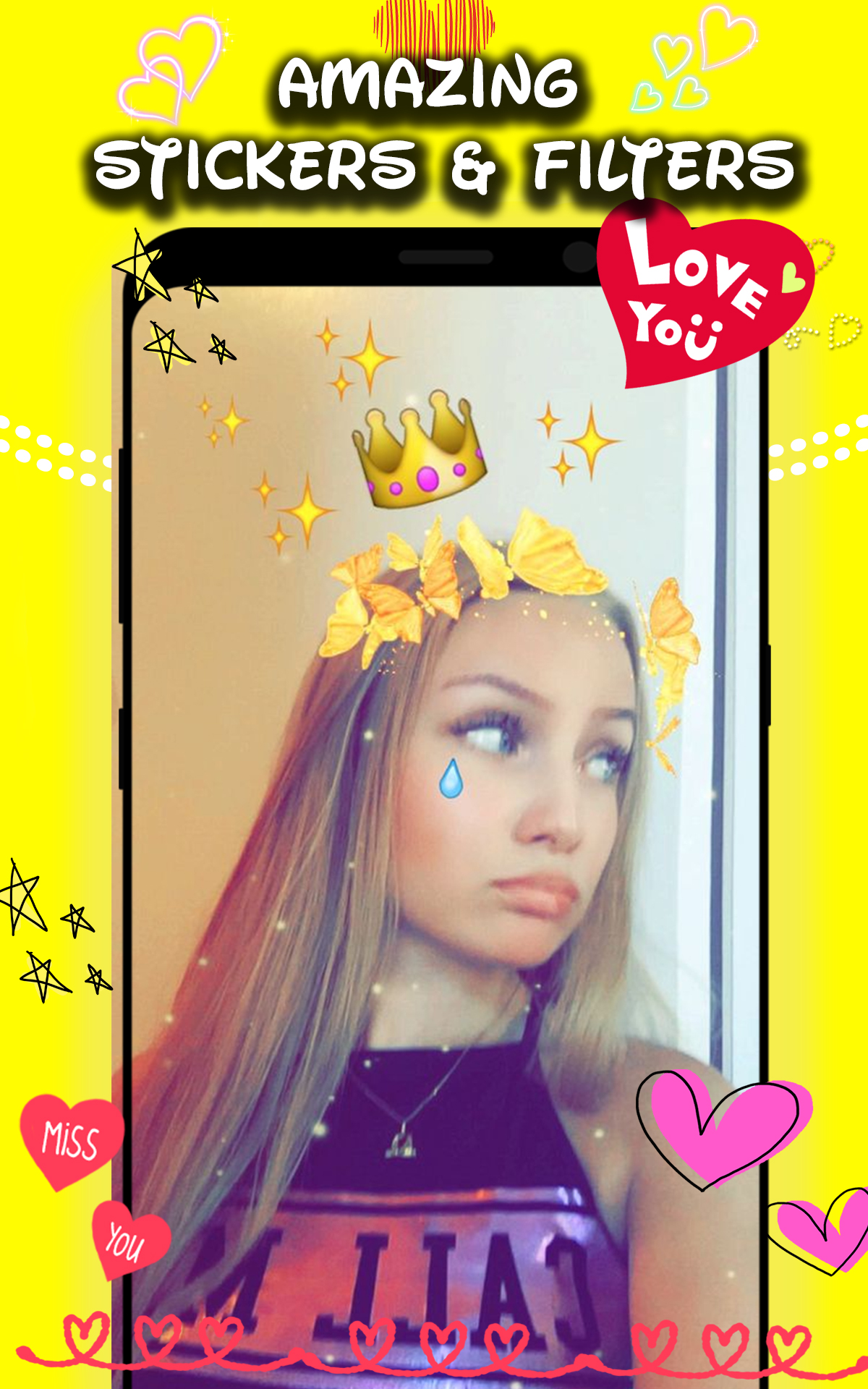 Snappy Camera Beauty makeup face - photo filters and Collage stickers editor