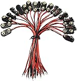 LampVPath 20 Pcs 9V I Type Battery Snap Connector 9