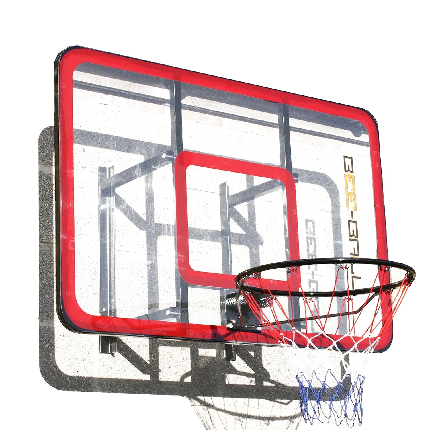 BEE BALL ZY Canasta de baloncesto de tamaño reglamentario con acrílico reforzado