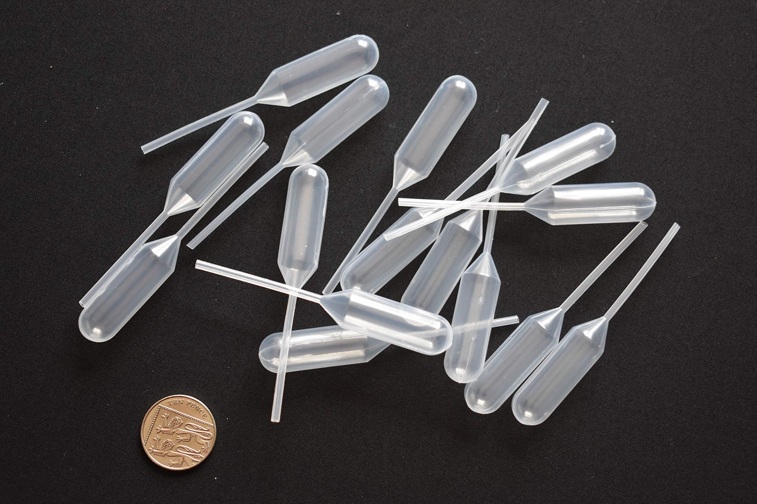 4ml Mini Plastic Transfer Pipettes Liquid Injector for Cupcakes, Macarons, Desert, Fish (100)