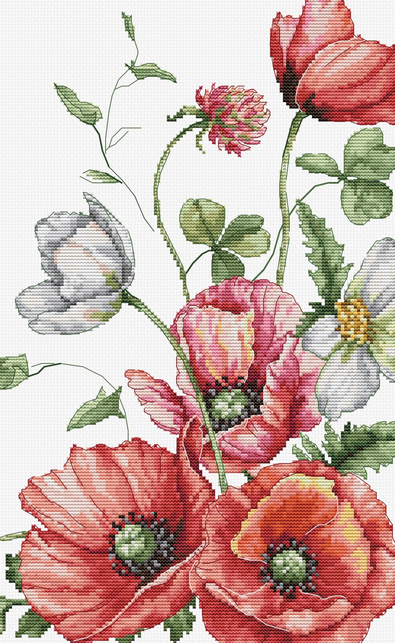 Luca-S Cross Stitch Kit Luca-S, The Field Poppies, Counted Cross Stitch Kit for Adults, Embroidery Kit, B7020 — image 1
