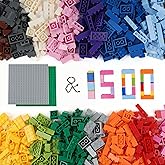 PUZSNAP 1500 Pieces Building Blocks with 2 Baseplates STEM Toys for Kids | 16 Colors Building Bricks Set with 2 Baseplates (7.5" &times; 7.5") Compatible with Major Brands Architecture Engineering Gift