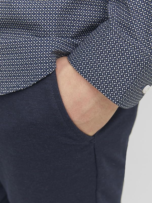 JPSTMARCO JJCOOPER Chino Noos, Blazer Bleu Marine - Détails : Solide, 31W x 30L
