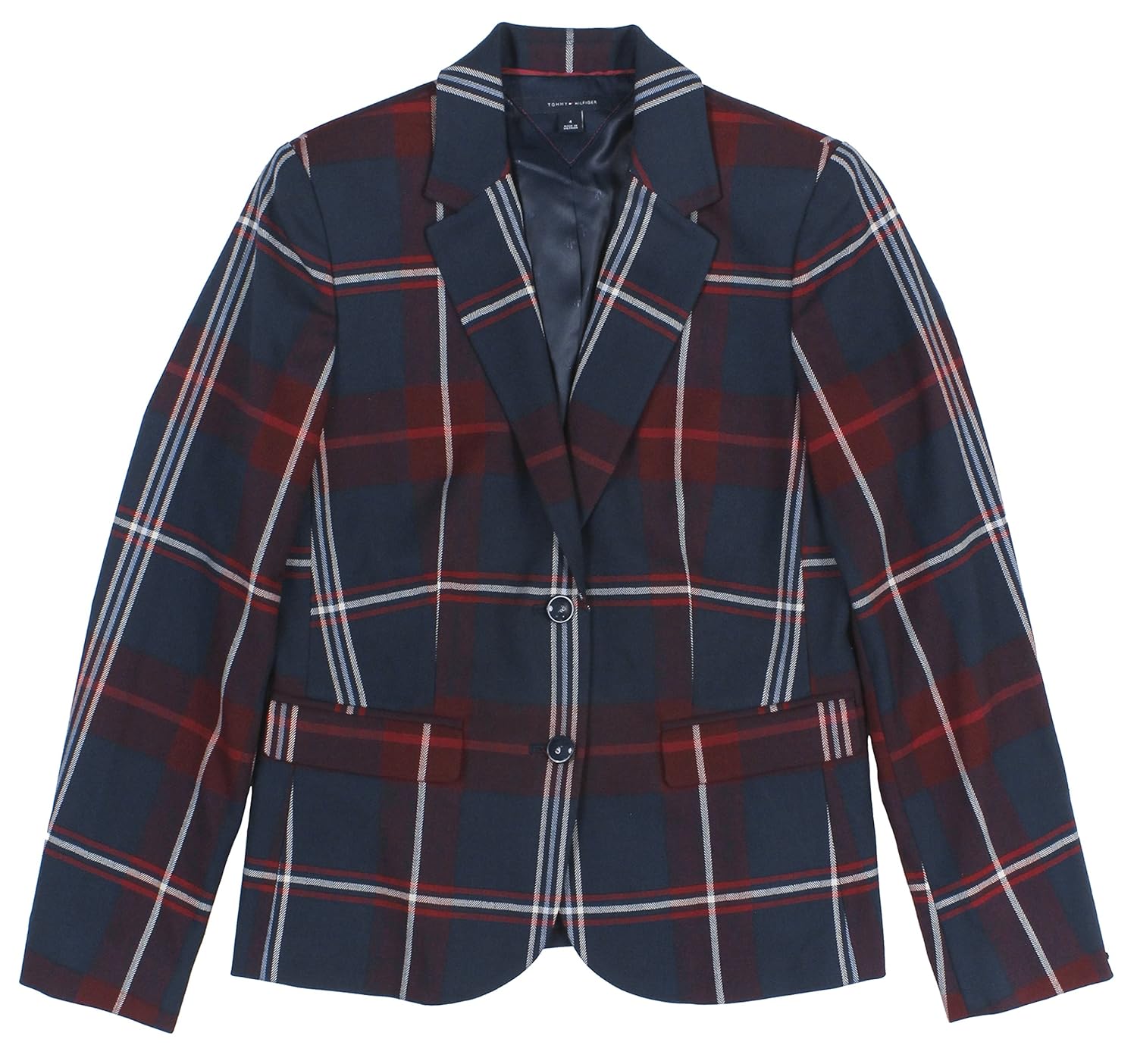 tommy hilfiger plaid blazer