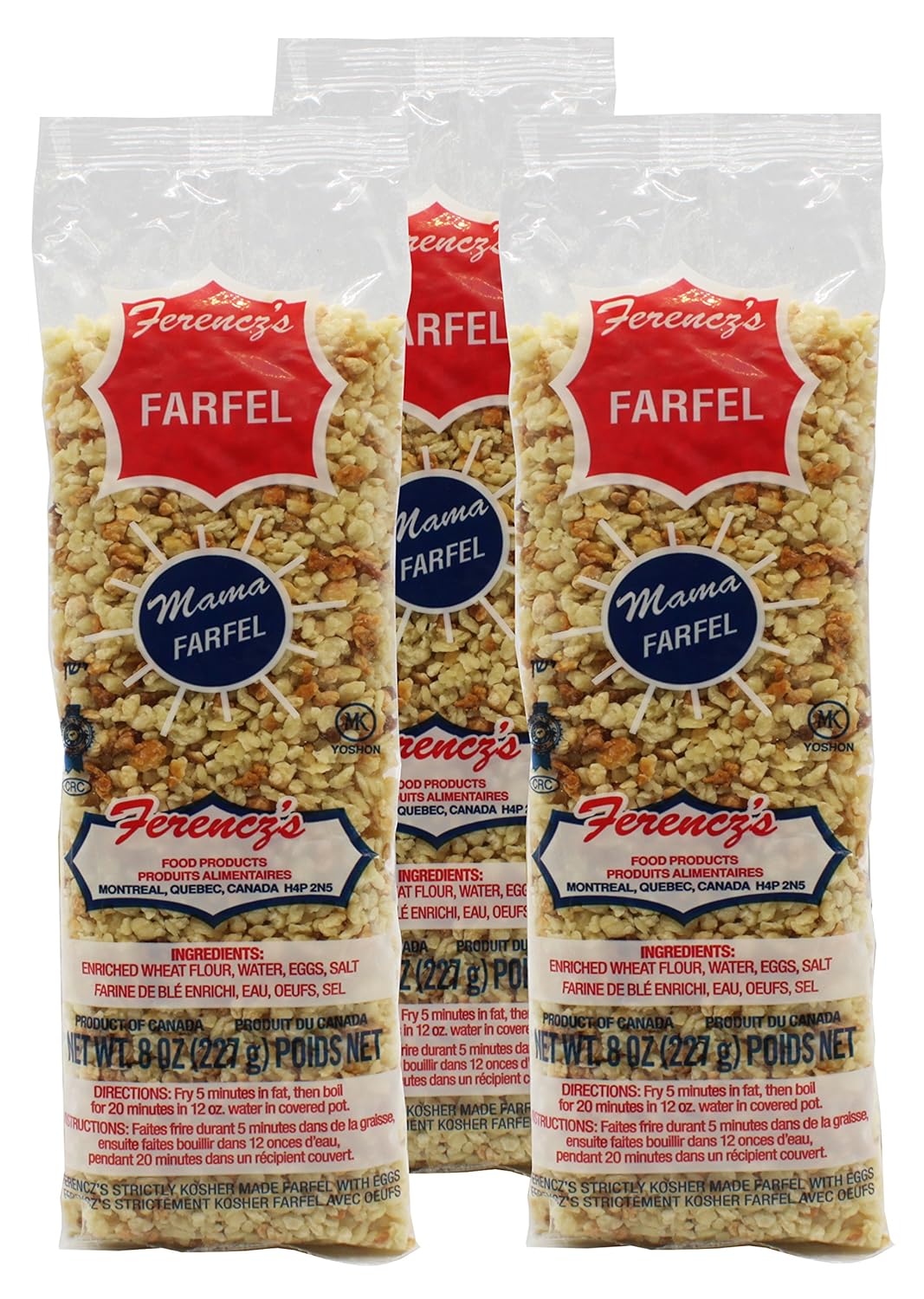 Ferencz's Kosher Haimishe Farfel Crumbs (Pack of 3) : Couscous : Grocery & Gourmet Food