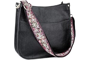 Viva Terry Vegan Leather Crossbody Fashion Shoulder Bag Purse with Adjustable Strap