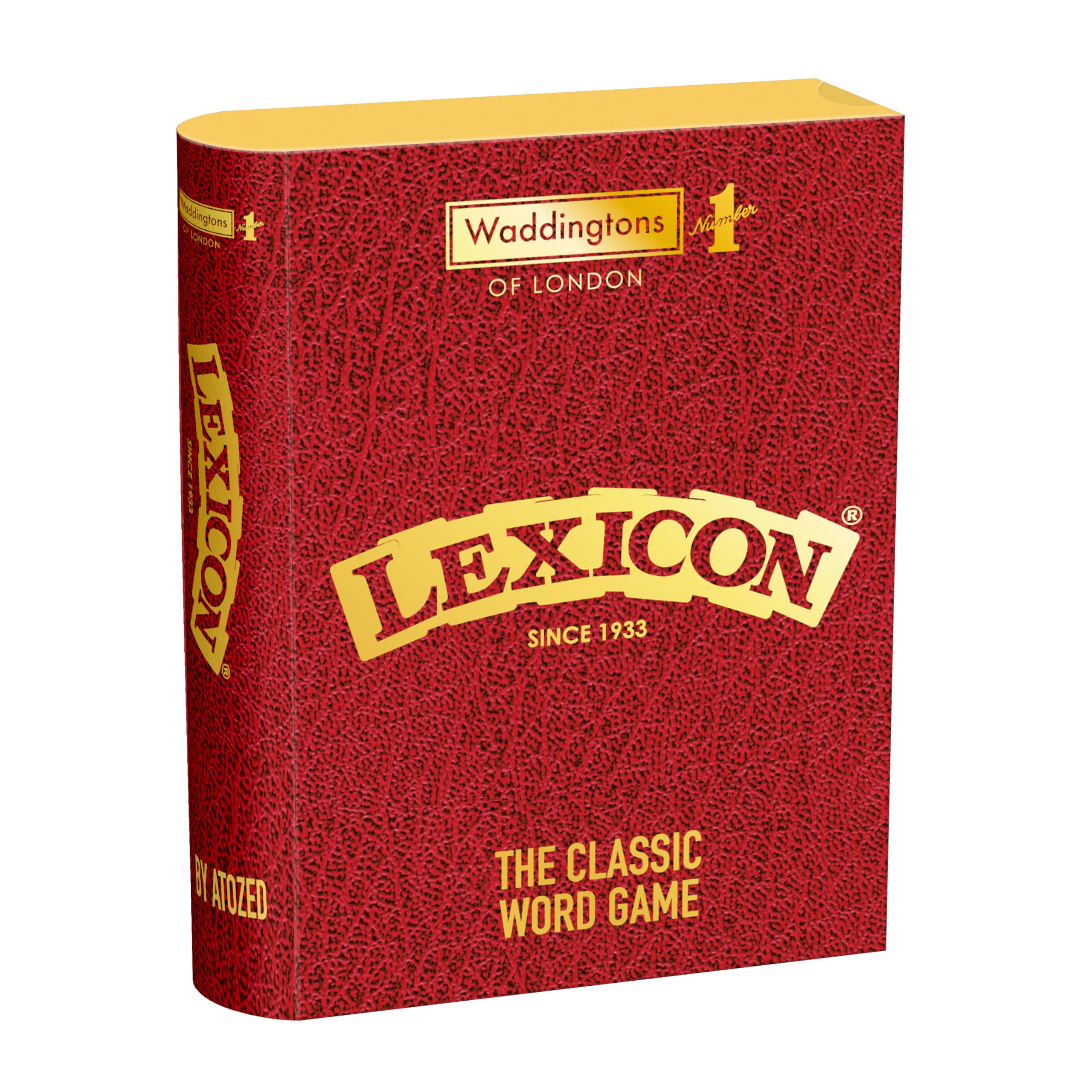 Waddingtons Number 1 Lexicon Book The Classic Word Game, create crosswords and anagrams, educational travel game, great gift for ages 8 plus, Red