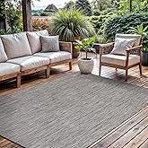 CAMILSON Outdoor Rug 8x10 Modern Area Rugs for Indoor and Outdoor Patios and Porches - Waterproof, Washable, Non-Shedding, Ea