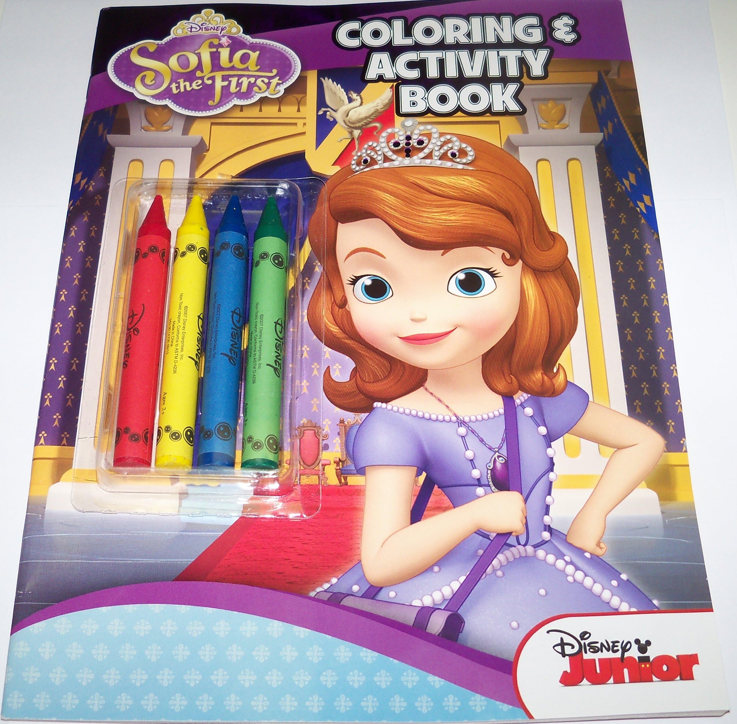 Disney Sofia the First Coloring & Activity Book with 4 Jumbo Crayons ~ I'm in Princess School!