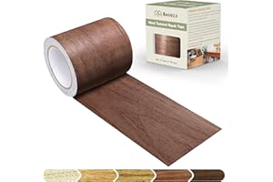 Besezx Wood Grain Repair Tape, 2.4" X15', Self Adhesive Wood Grain Repair Patch for Tables, Chairs, Baseboards, Doors, Windows, Floors, All Kinds of Furniture Renovation, Handicraft DIY. (Red Oak)