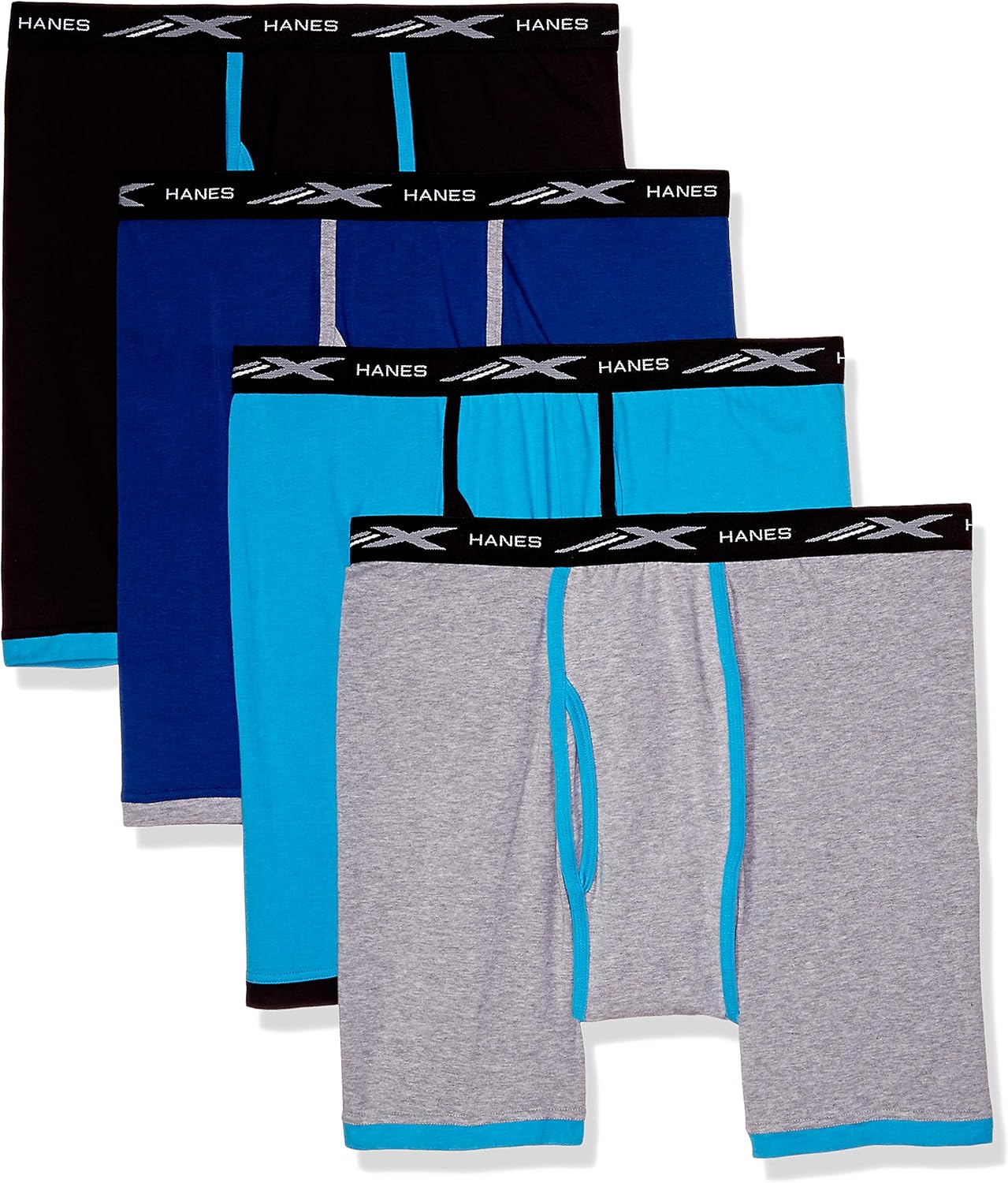 Hanes Men's 3Pack Active Cool XTemp Long Leg Boxer Brief, Assorted, XXLarge at Amazon Men’s