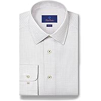 Amazon.com: David Donahue Men's Trim Fit Twill Dress Shirt, White, 15" Neck  32/33" Sleeve : Clothing, Shoes & Jewelry