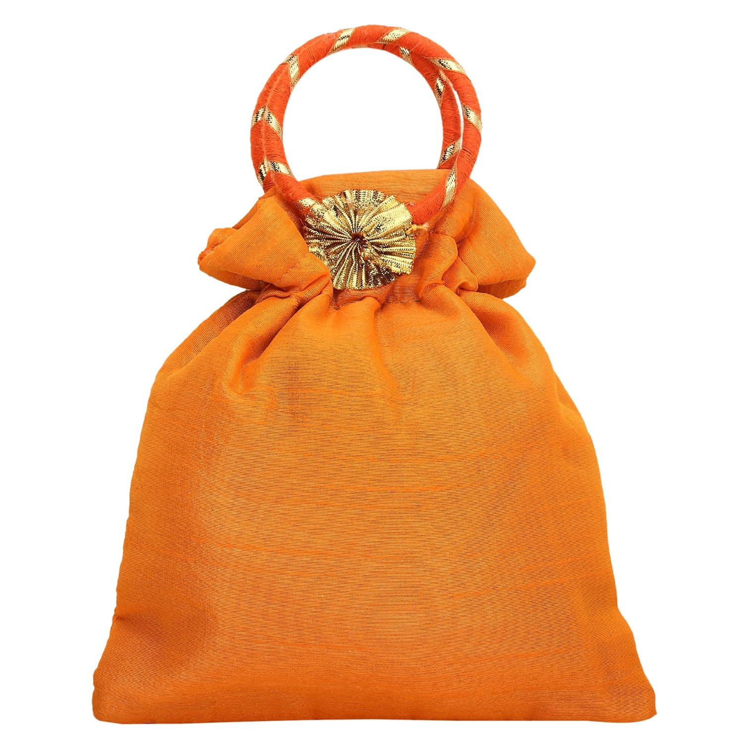 inner beats women's potli bag, silk, gota embroidered, rajasthani style