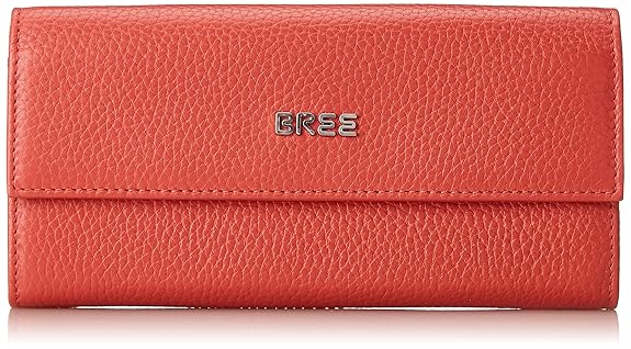 BREE Damen NOLA 100, Combi. Purse S18 Geldbörse, Rot (Massai Red), 3x9x19.5 cm