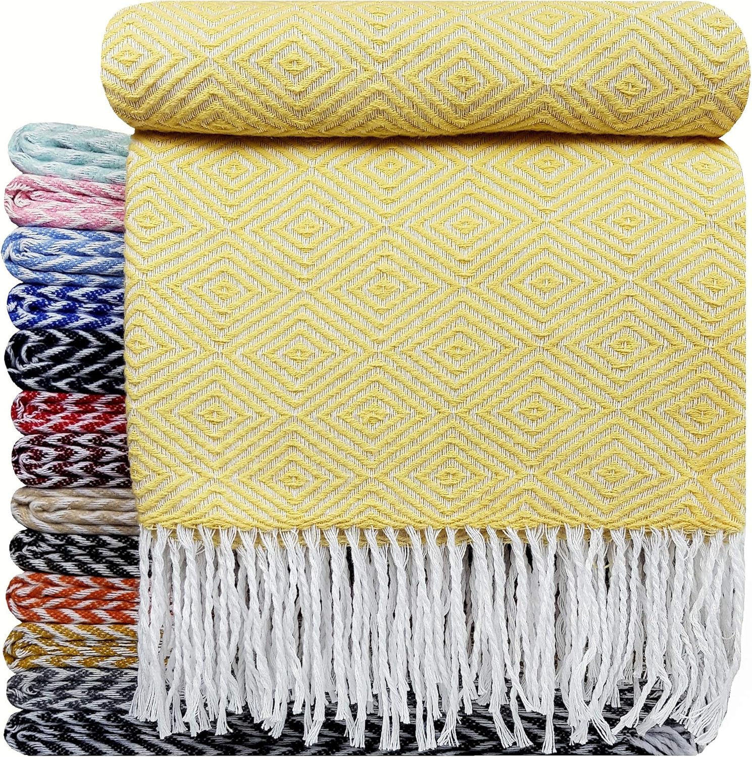 STTS International Cotton Blanket Throw 100 Cotton 140 x 200 cm Very