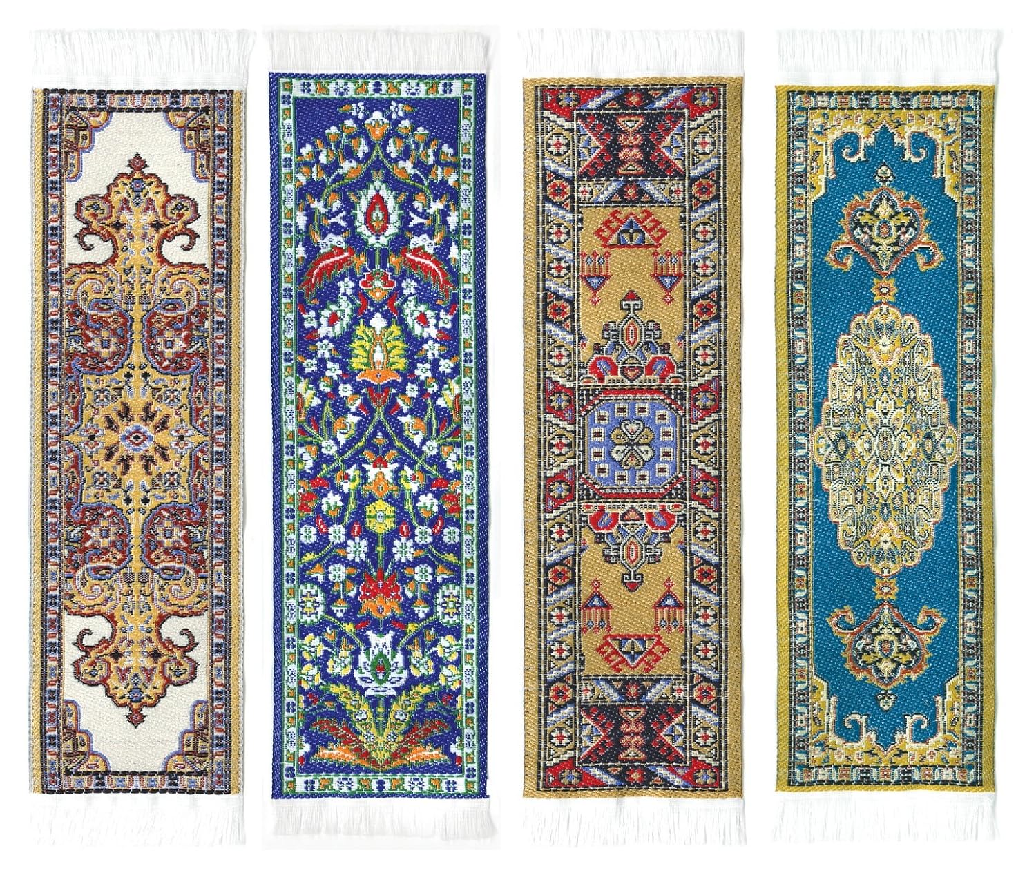 Oriental Carpet Bookmarks 3 Authentic Woven Carpet (Set of 4