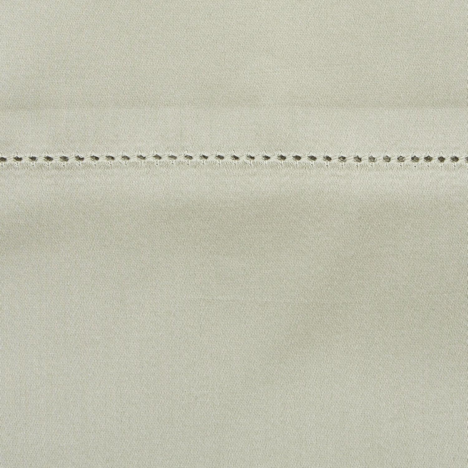 Pinzon 400 Thread Count Egyptian Cotton Sateen Hemstitch Sheet Set - Queen, White: Home & Kitchen