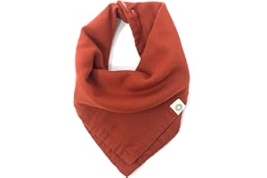 Kishu Baby Indi - Premium GOTS Certified Organic Bandana Scarf Bib, Dual Layer, 4-Way Reversible Baby Bandana Bib, Muslin Baby Bibs for Boys or Girls