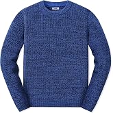 JSTEX Boys Sweater 100% Cotton Knit Kids Pullover | Crew Neck Long Sleeve Sweater for Child Toddler Size 4-14