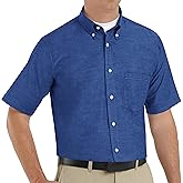 Red Kap Mens Executive Oxford Dress Shirt, Short Sleeve