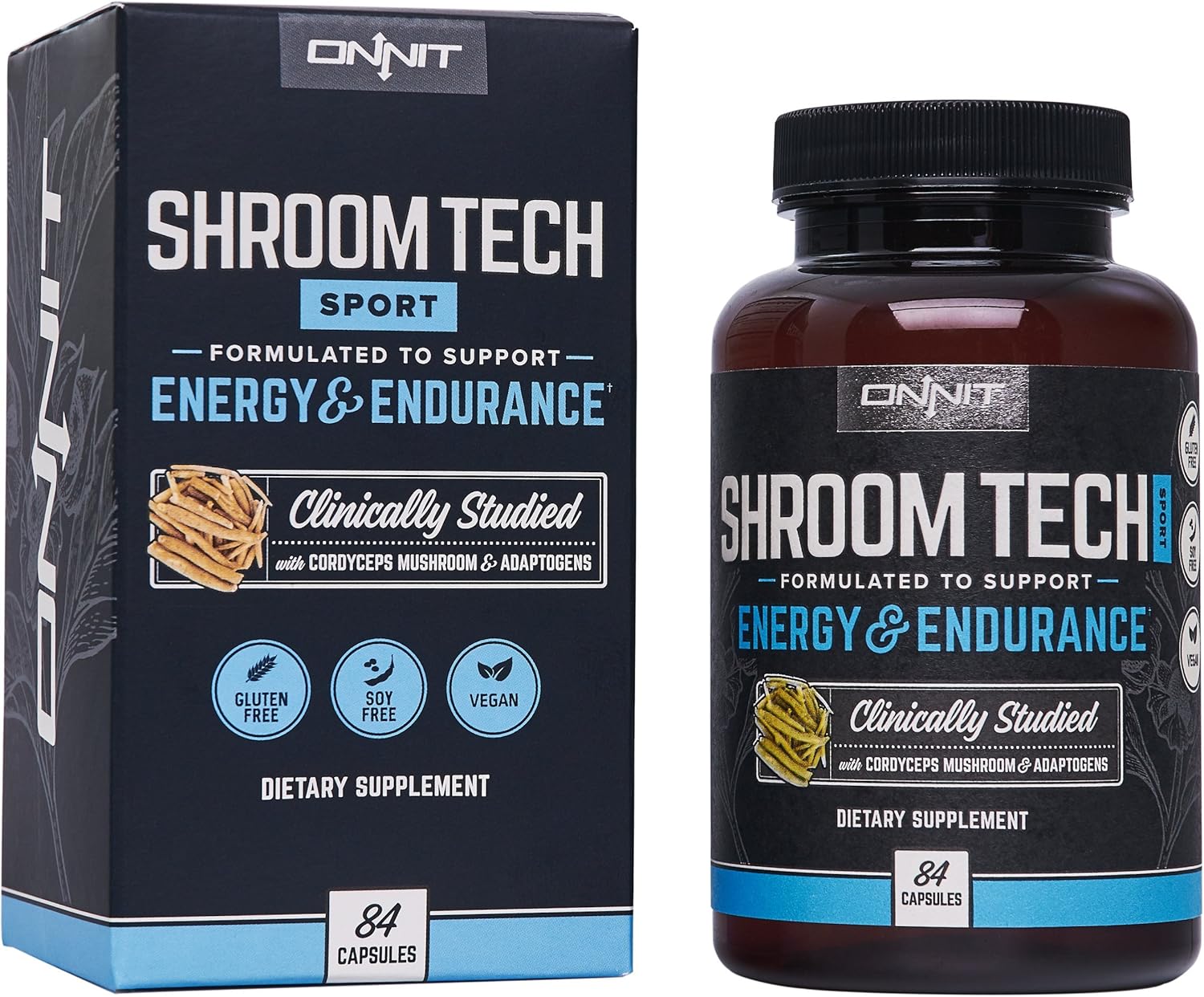 Onnit Shroom Tech Sport: Clinically Studied Preworkout Supplement with Cordyceps Mushroom (84ct): Health & Personal Care