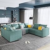 HONBAY Reversible Sectional Sofa Modular Couch