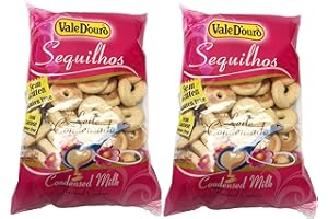 Vale D'ouro - Condensed Milk Flavored Cassava Cookies - 12.35 Oz (PACK OF 2) | Biscoitos de Sequilhos de Sabor Leite Condensado - 350g