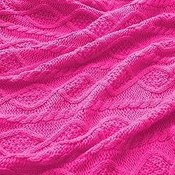 Homiest Cable Knit Throw Blanket and Pillow