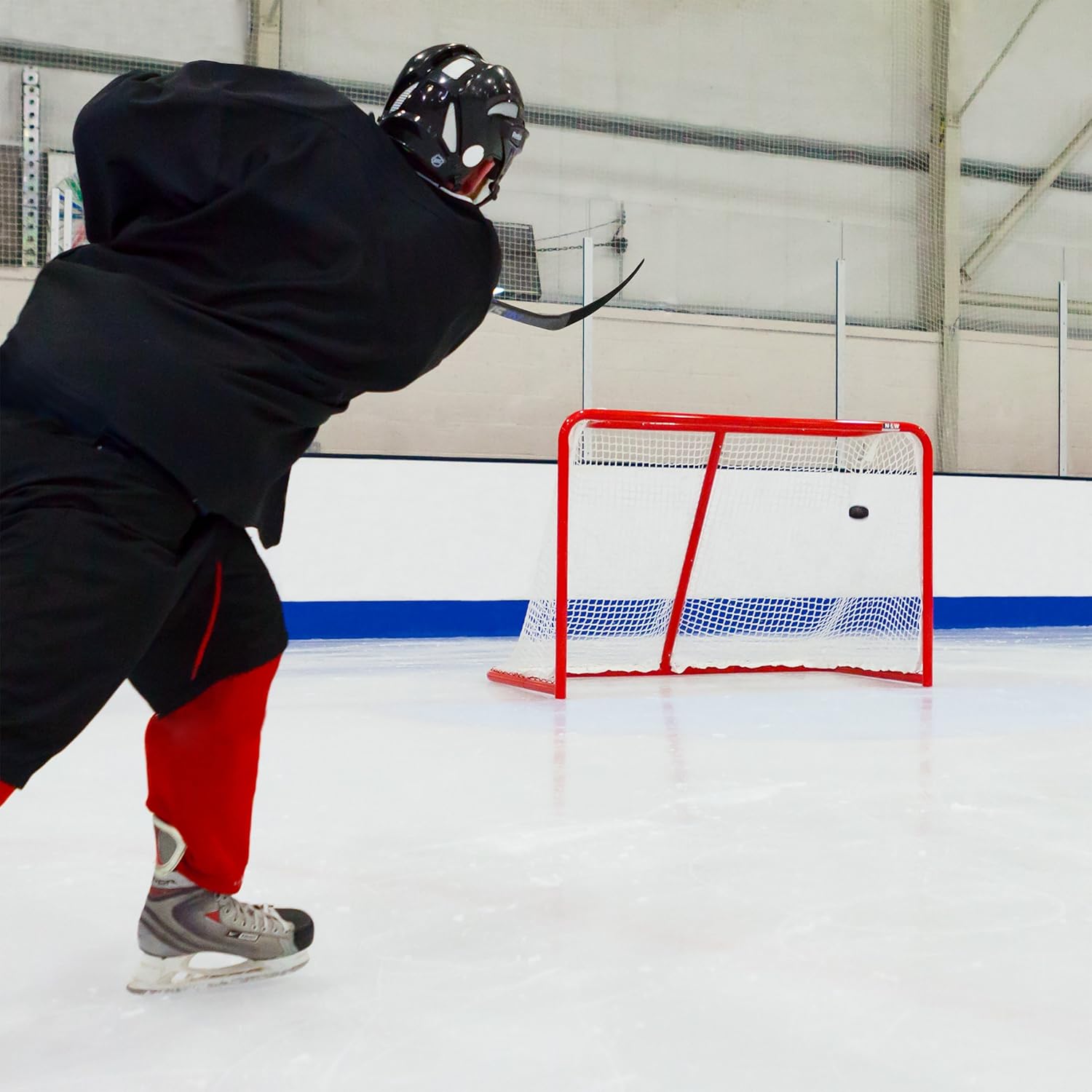 Forza Hockey Goals (6ft x 4ft) | Regulation Or Professional Hockey Goals | Galvanized Steel Frame | Professional 5mm Thick Net with 42mm Mesh | Traditional Red Frame with White Netting (Professional) : Sports & Outdoors