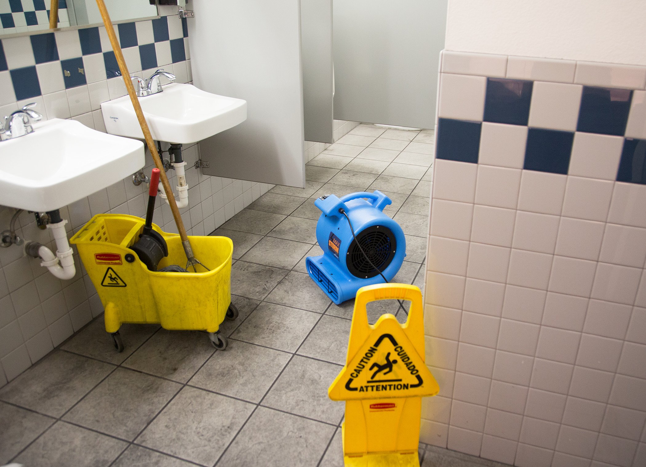 Max Storm 1/2 HP Durable Lightweight Air Mover Carpet Dryer Blower Floor Fan for Pro Janitorial Cleaner, Blue, 1 Pack