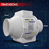Fantronix 100 mm Inline Bathroom Extractor Fan Run-On Timer Quiet view 8
