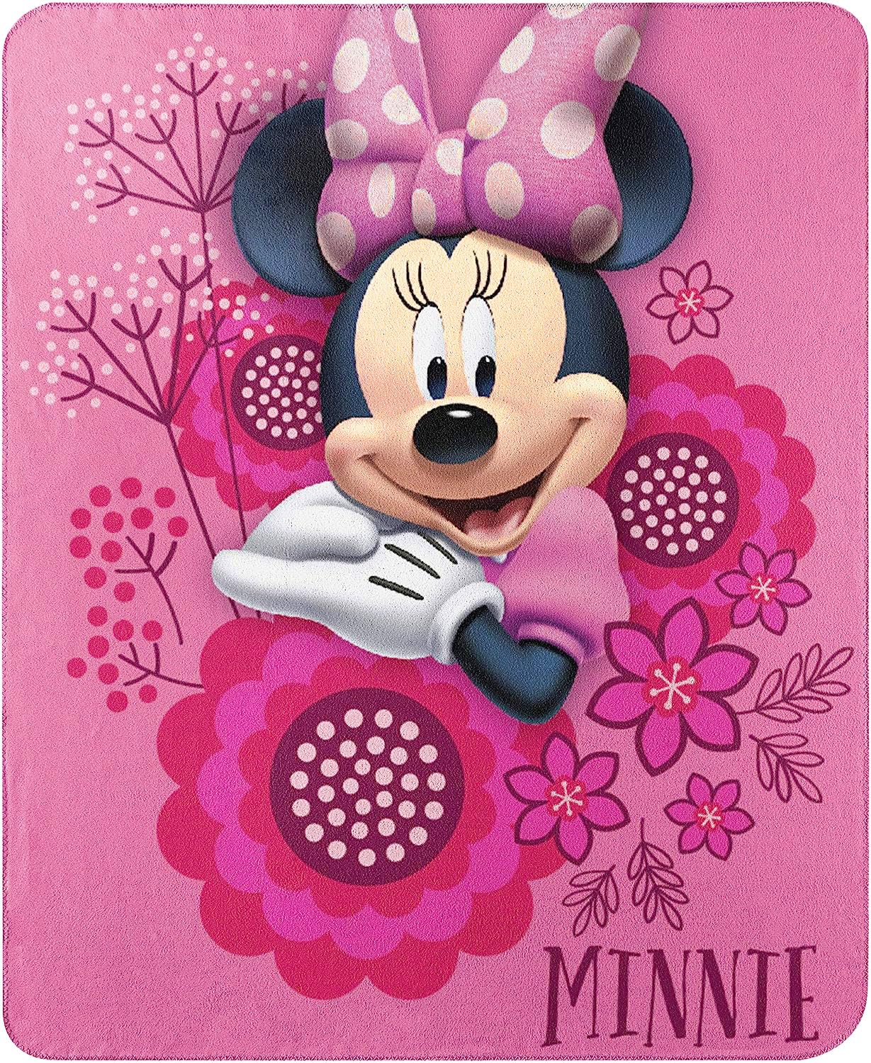 Northwest The Company Fleece Throw Blanket Disney's Minnie's Bowtique, So Many Bows, 45" x 60"