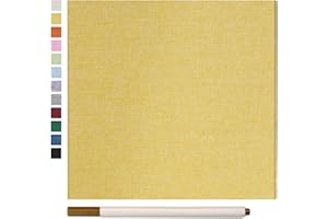 Yopih Photo Album Self Adhesive Scrapbook Album for Various Picture Sizes DIY Magnetic Linen Cover Album with Metal Pen - Per